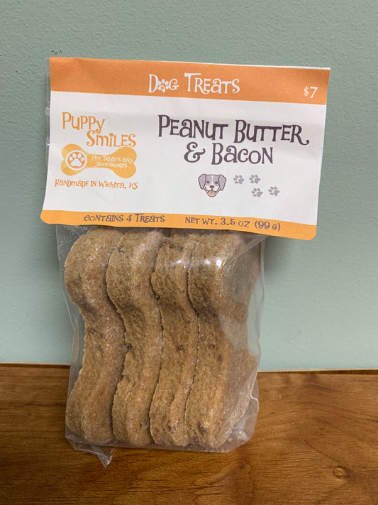 Peanut Butter & Bacon Dog Treats